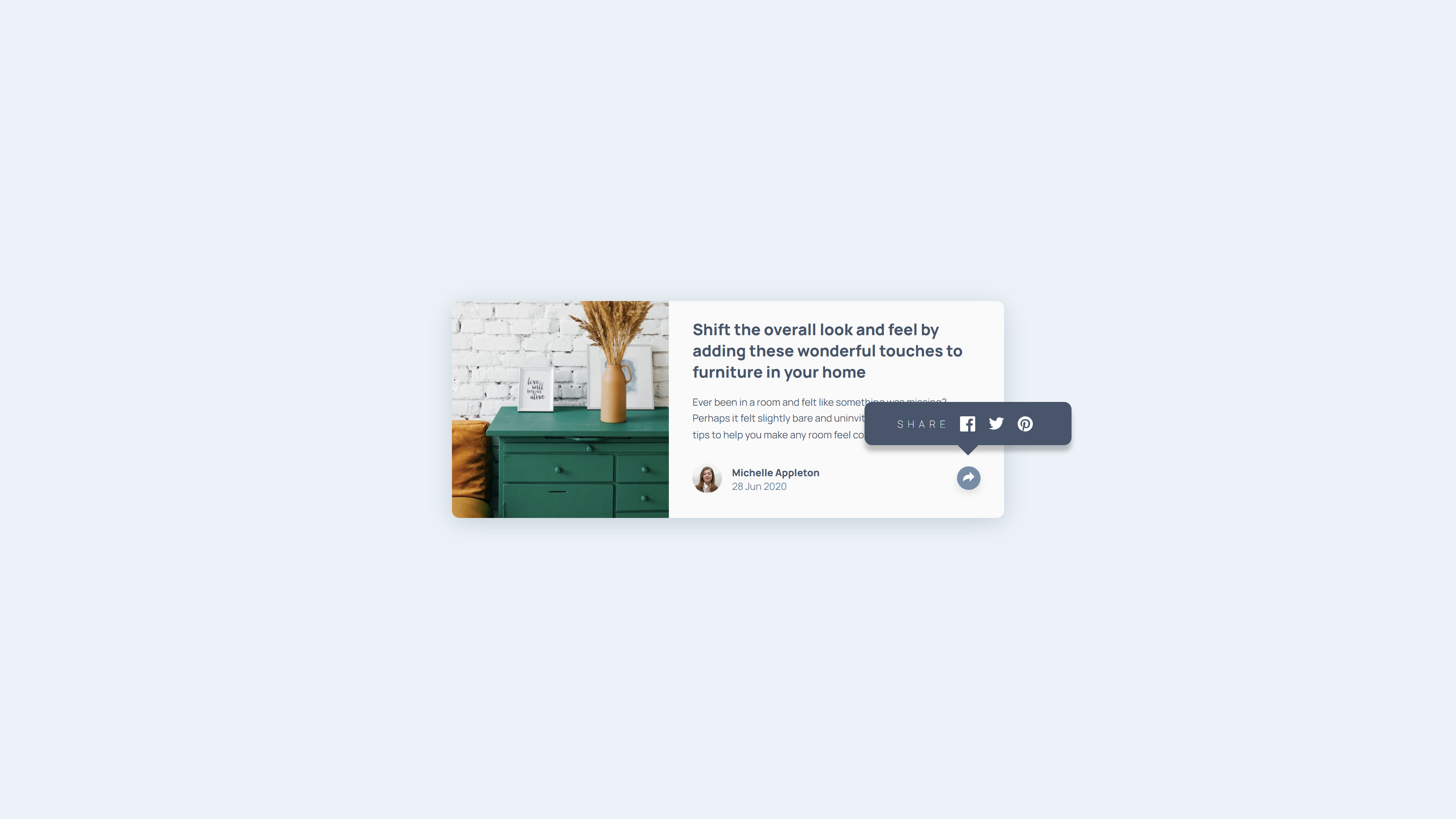 Share button active