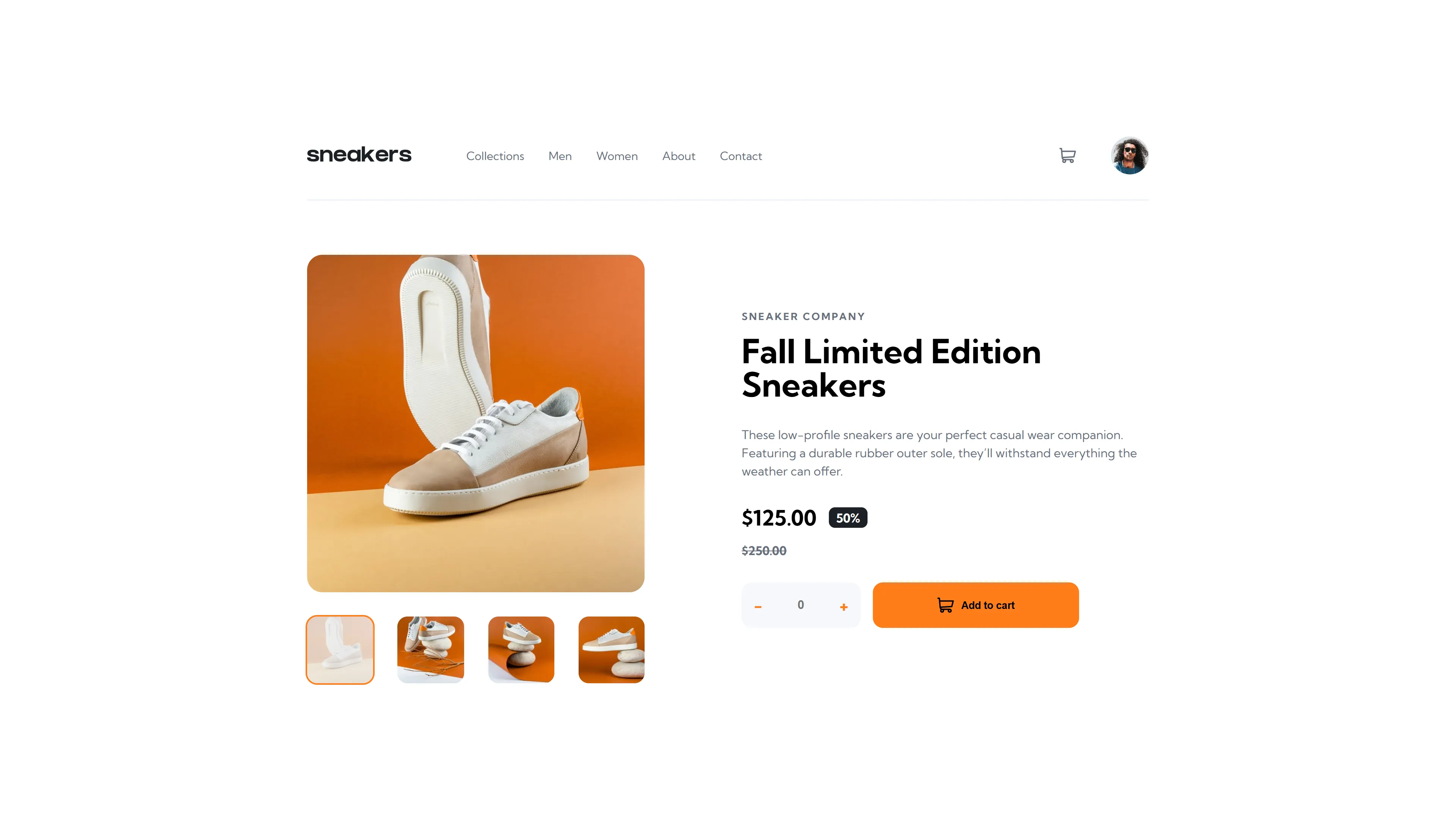 E-commerce Product Page — Main page