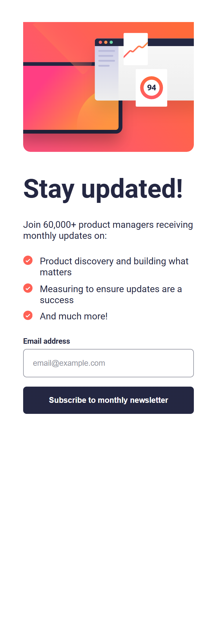 Main page - mobile