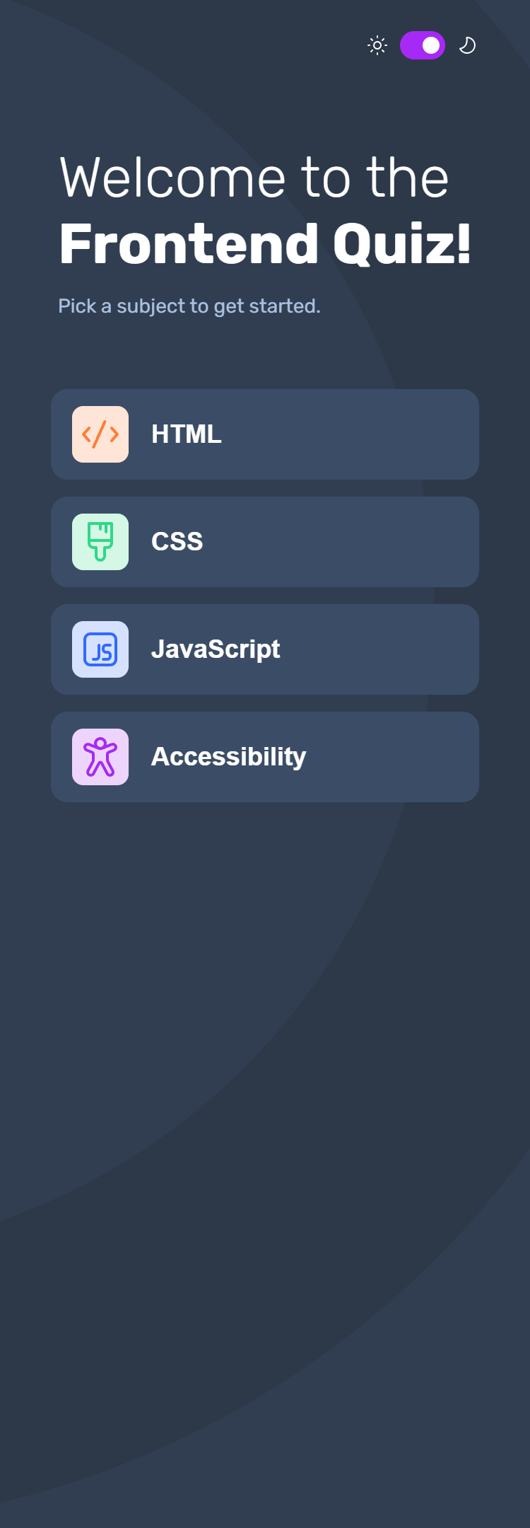 First mobile page