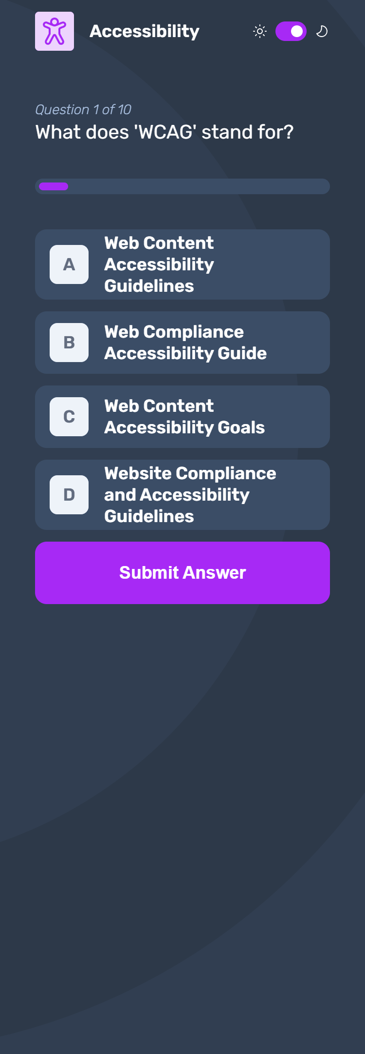 Second mobile page
