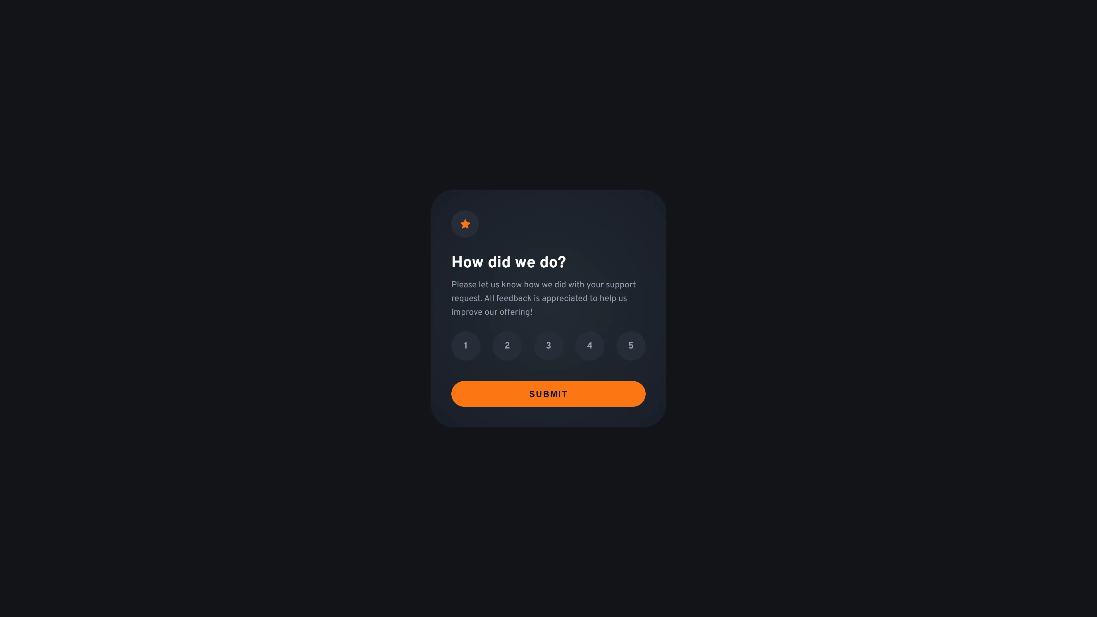 Interactive Rating Component — Main page
