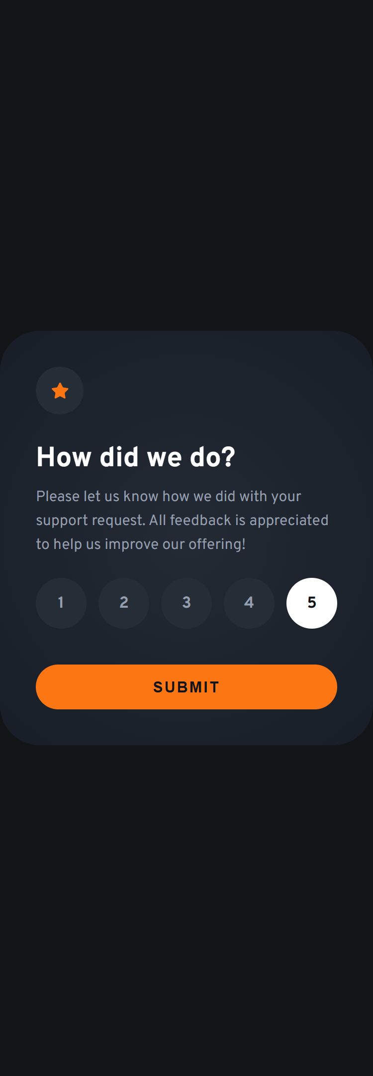 Main page - submitted (mobile)