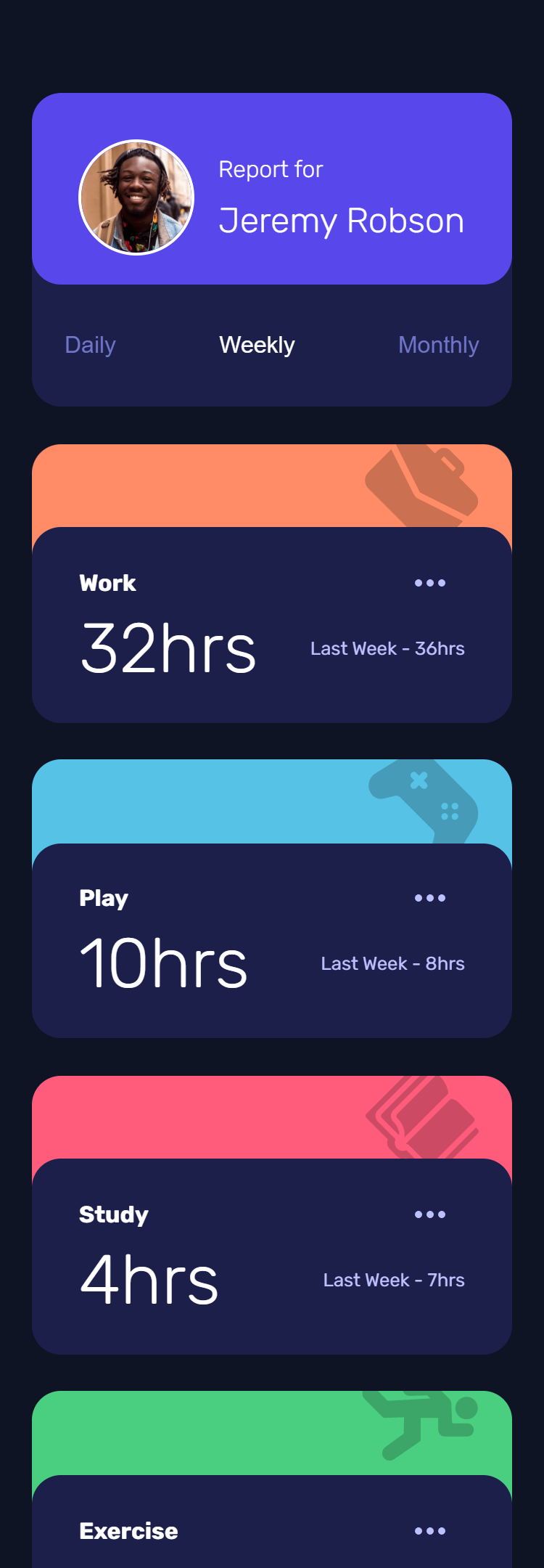 Main page - mobile