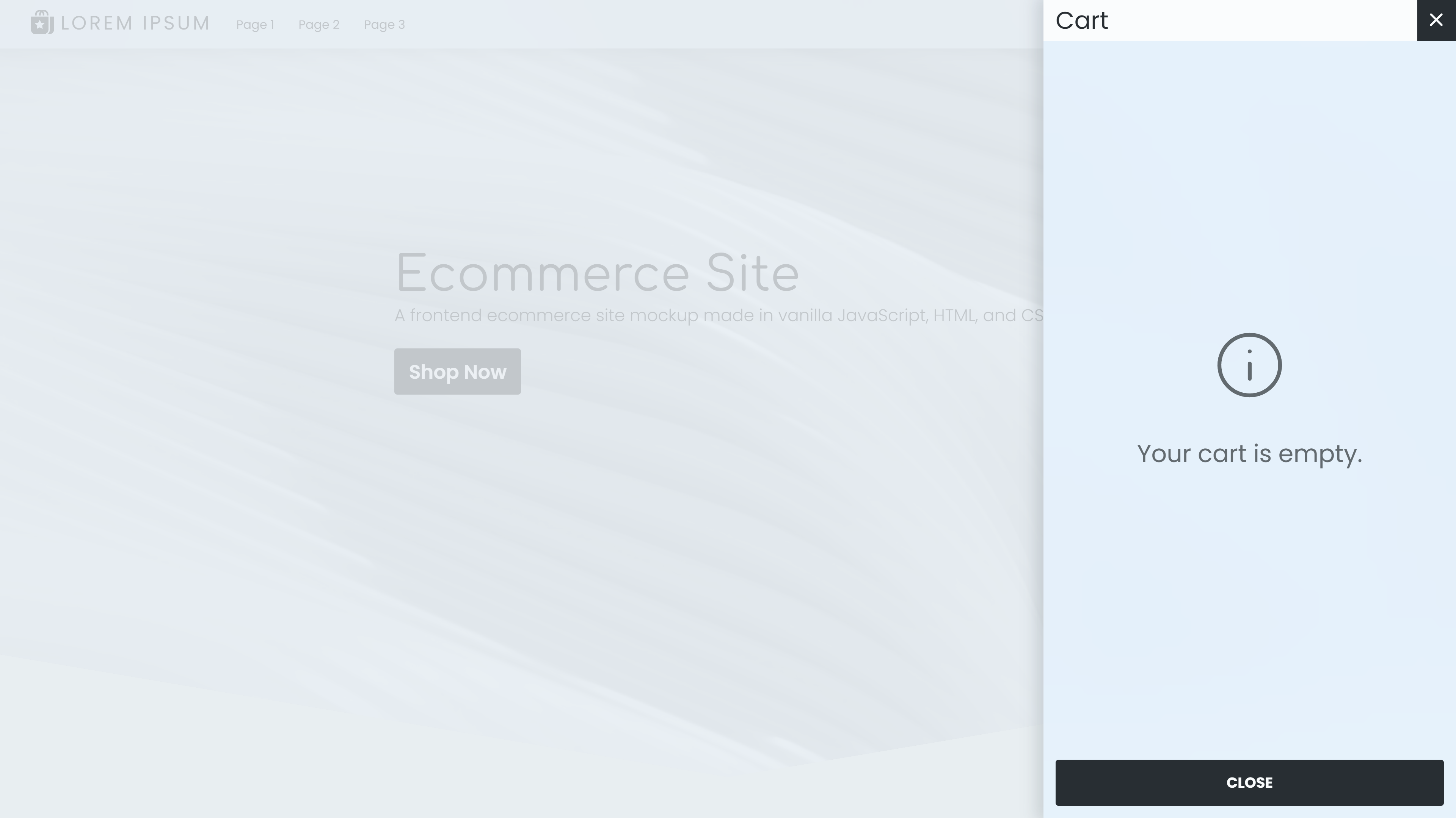 Cart - empty (light mode)