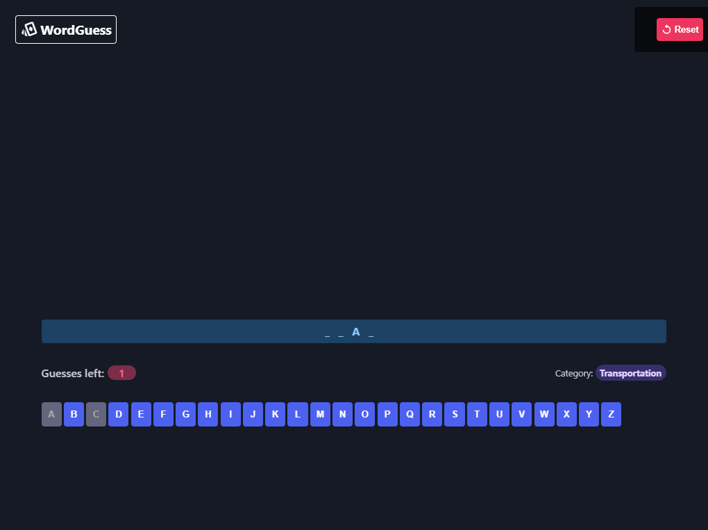 WordGuess Game (JavaScript)